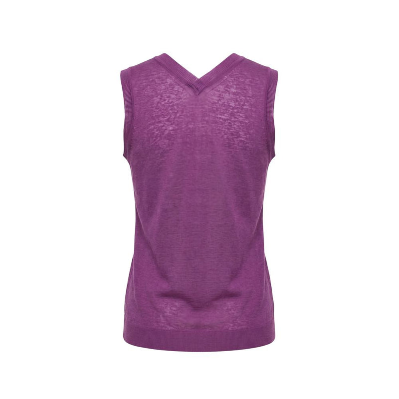 Malo Purple Linen Women Tank Top
