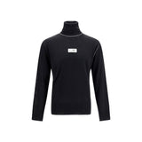 MM6 Black Wool Oves Aries Turtleneck Sweater