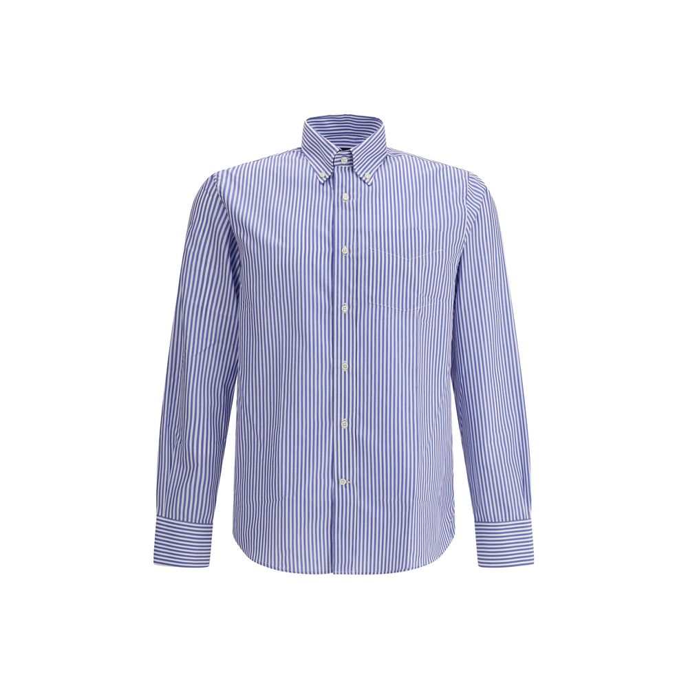 Deperlu Blue Cotton Pattern Shirt for Men - Stylish & Versatile