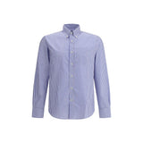 Deperlu Blue Cotton Pattern Shirt for Men - Stylish & Versatile
