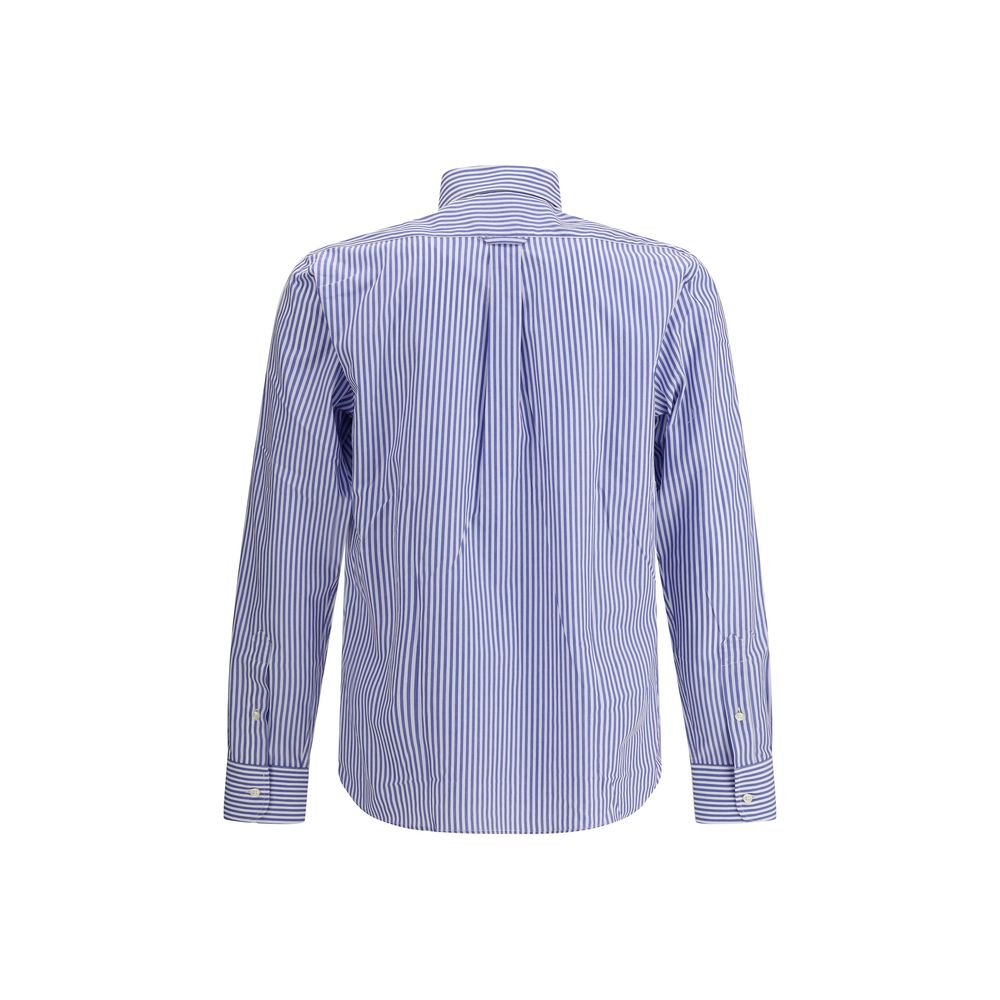 Deperlu Blue Cotton Pattern Shirt for Men - Stylish & Versatile