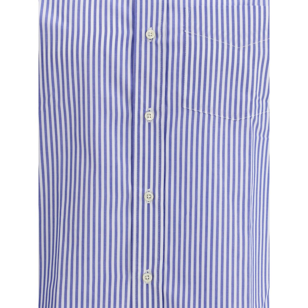 Deperlu Blue Cotton Pattern Shirt for Men - Stylish & Versatile
