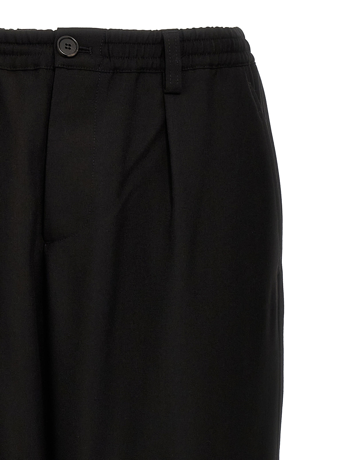 Marni Black Virgin Wool Cropped Pants