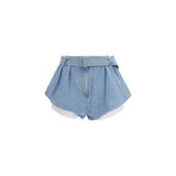 Magda Butrym Blue Cotton Bermuda Shorts for Women