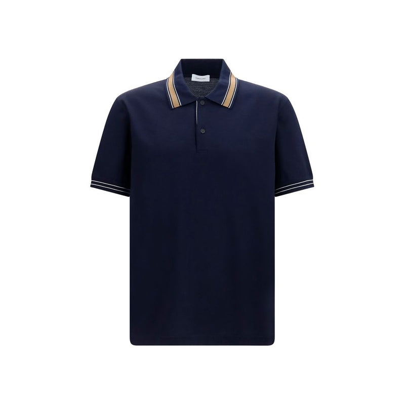 Polo Shirt en Coton Bleu Ferragamo
