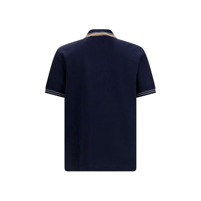 Polo Shirt en Coton Bleu Ferragamo