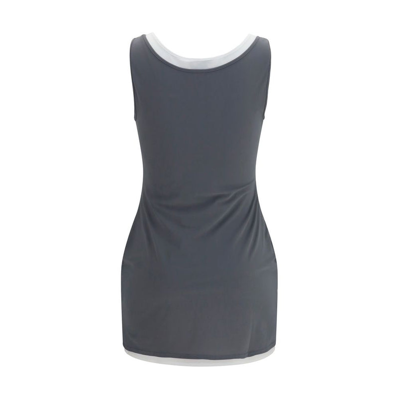 Robe décontractée Miu Miu en polyamide recyclé gris