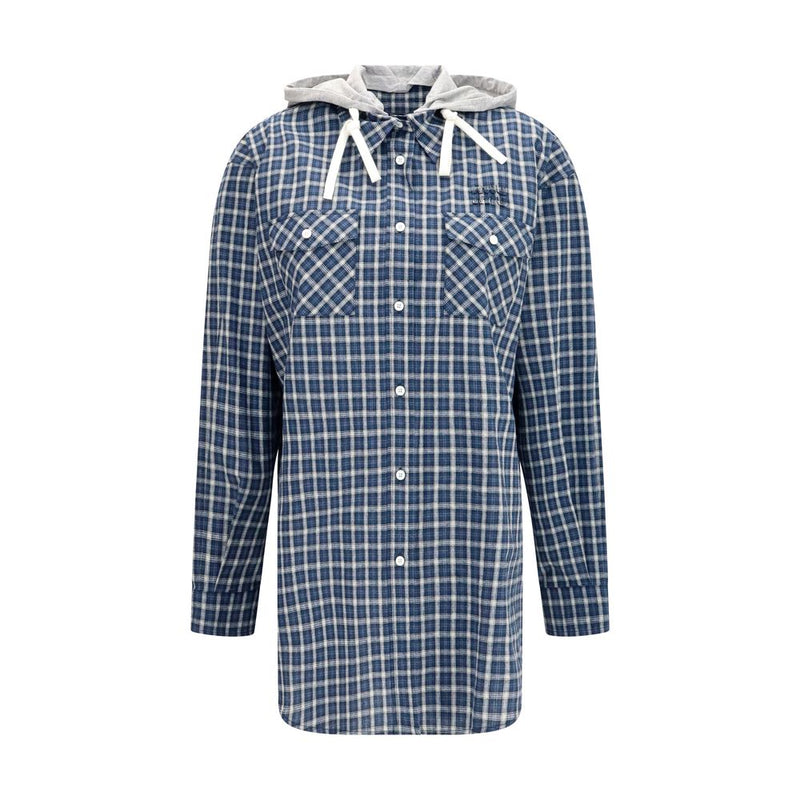 Chemise Miu Miu en coton bleu à motifs