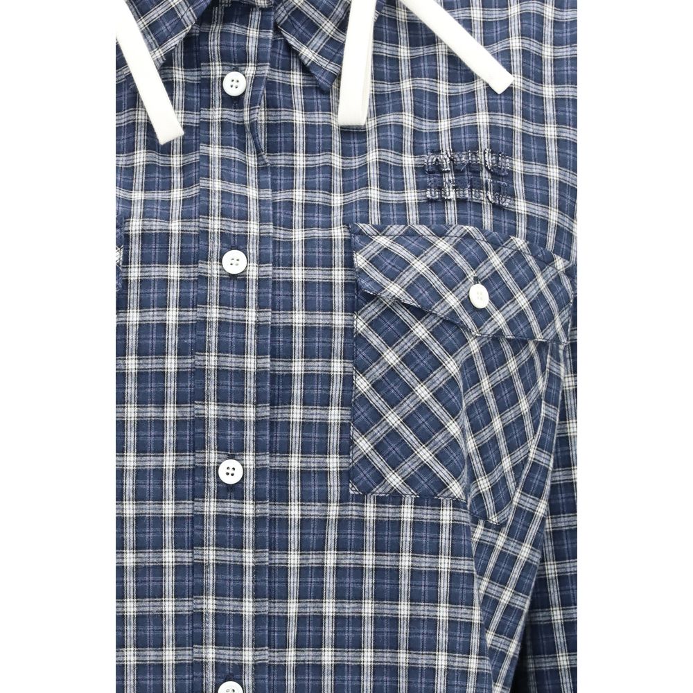 Chemise Miu Miu en coton bleu à motifs