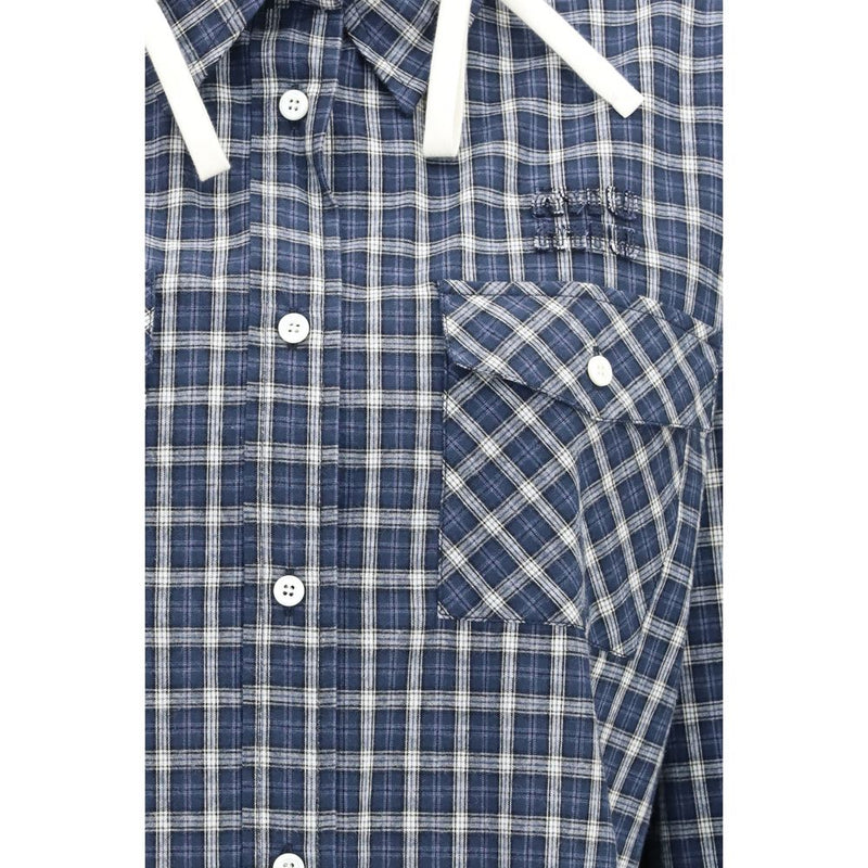 Chemise Miu Miu en coton bleu à motifs
