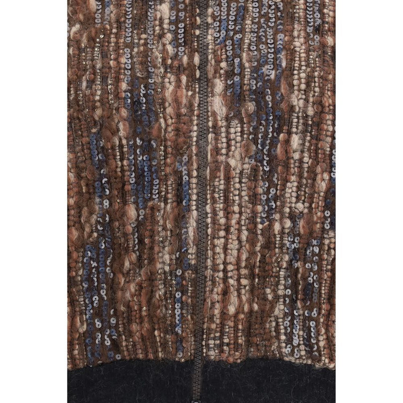 Brunello Cucinelli Veste longue en mohair marron