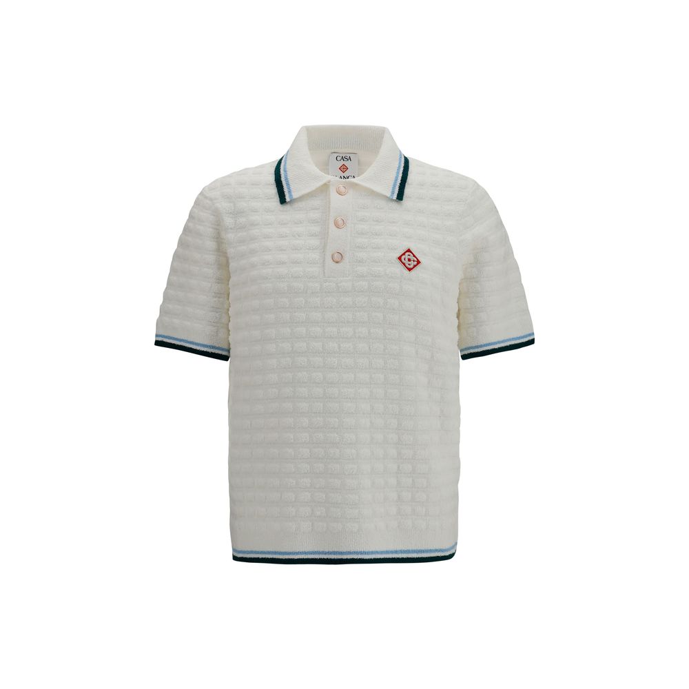Polo Casablanca blanc en coton