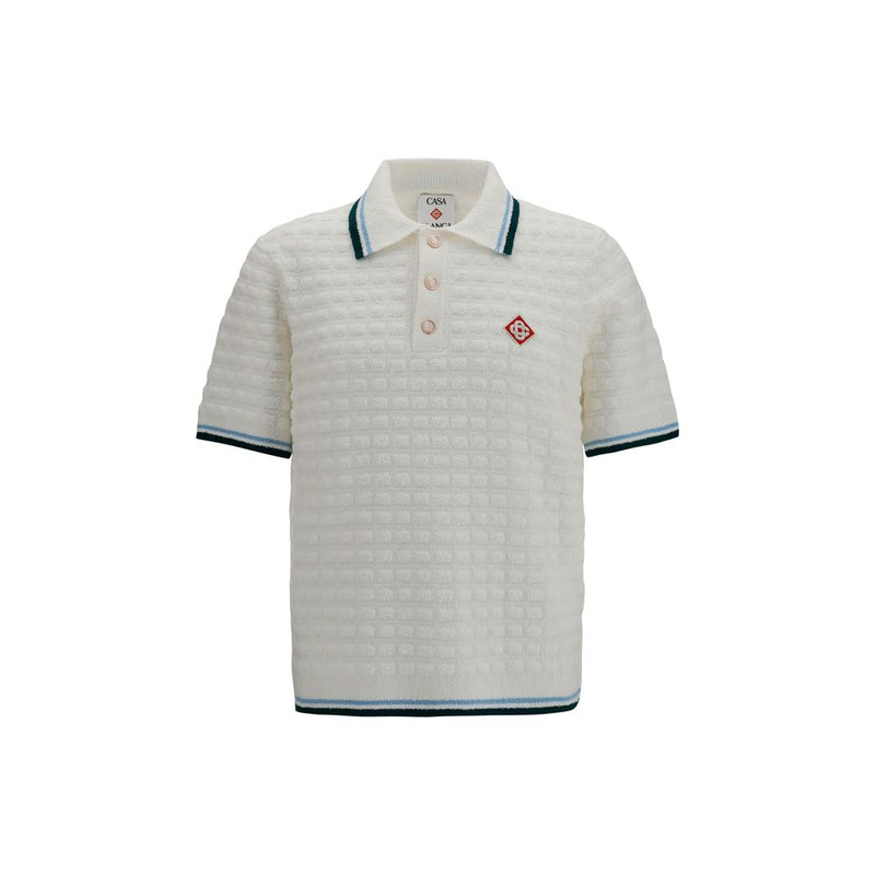 Casablanca White Cotton Polo Shirt
