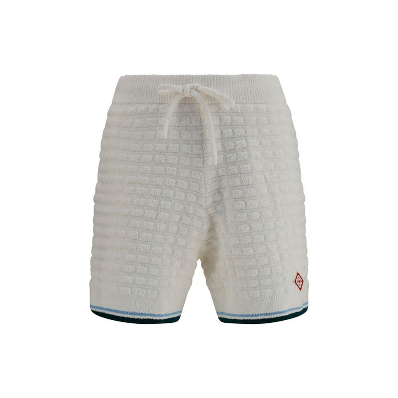 Casablanca White Cotton Bermuda Shorts