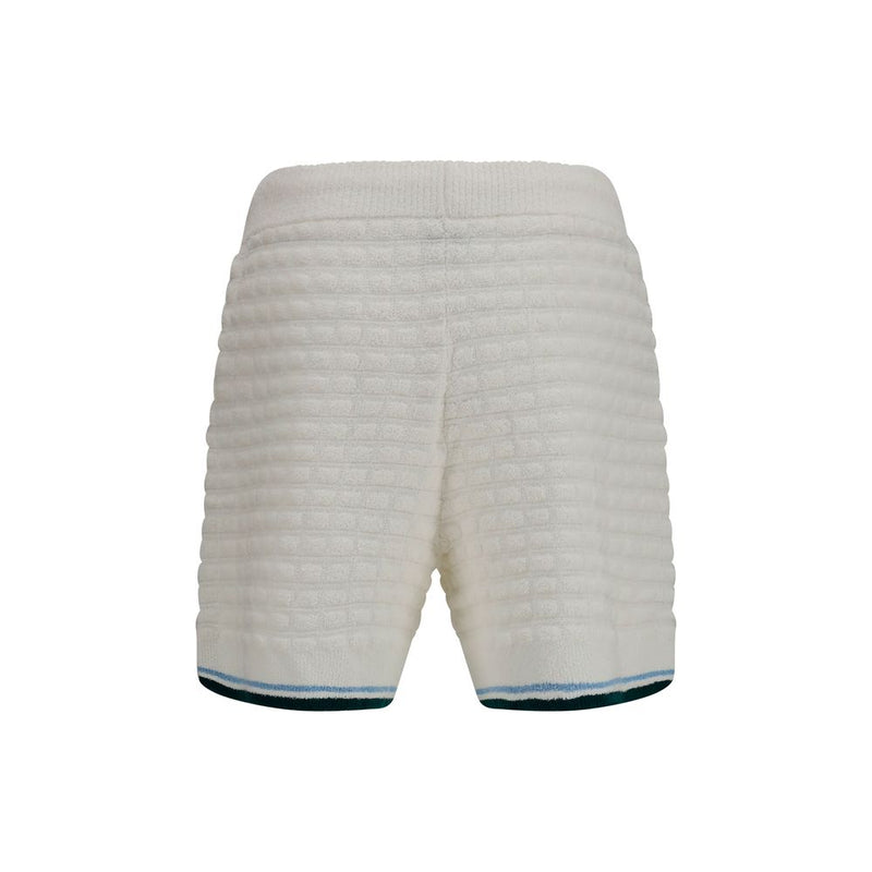 Casablanca White Cotton Bermuda Shorts