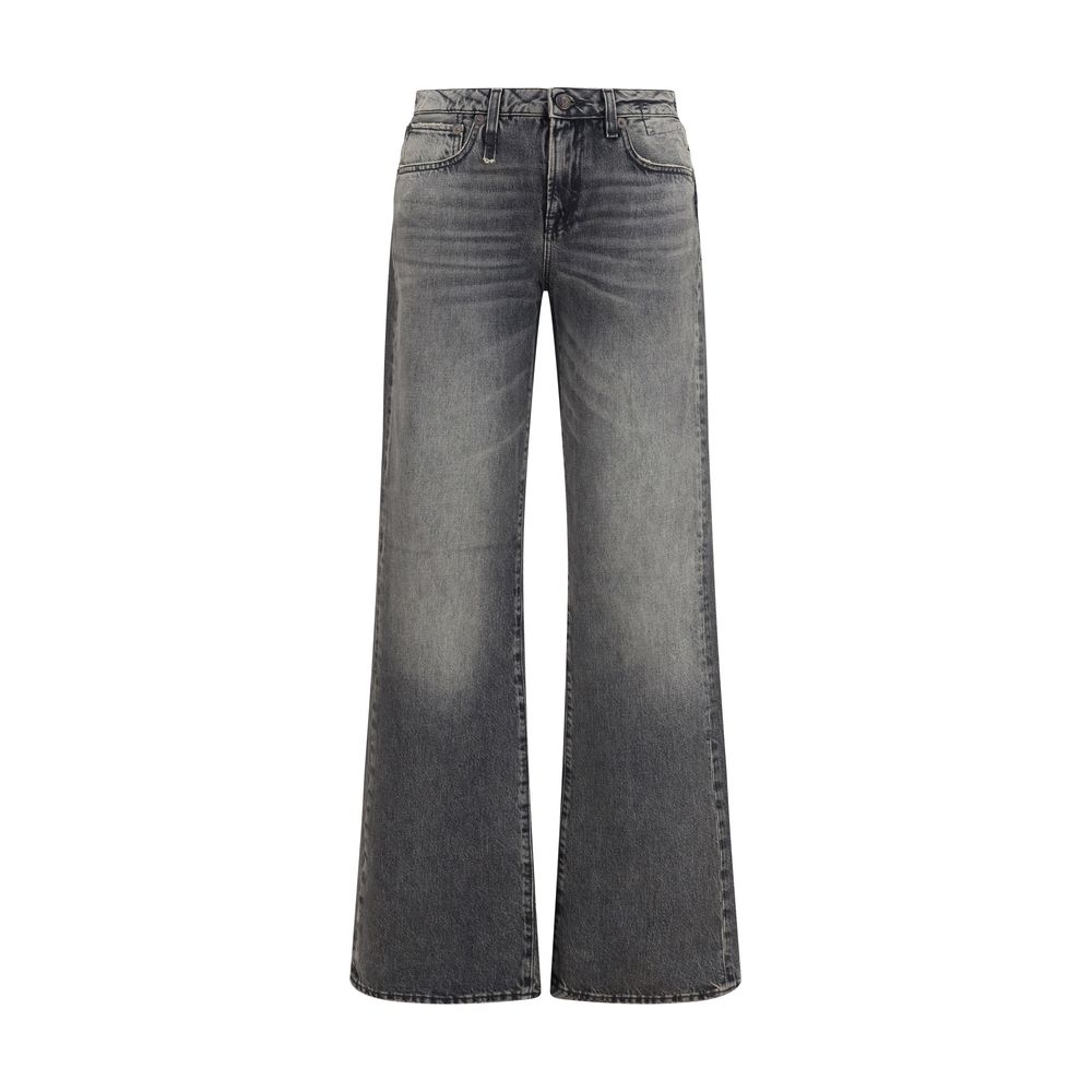 Jeans R13 coupe droite en coton gris