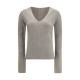 Rick Owens Gray Cashmere V-Neck Sweater for Women