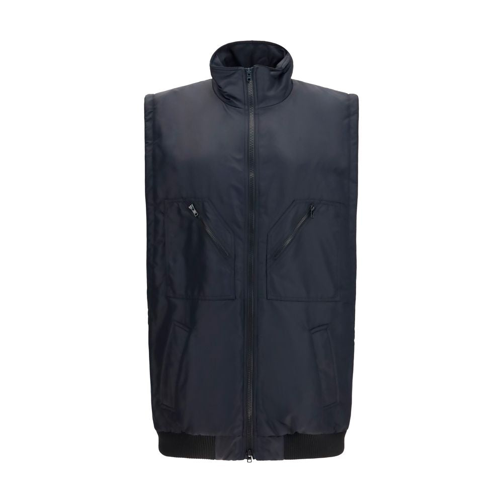 Veste sans manches en polyamide noir MM6
