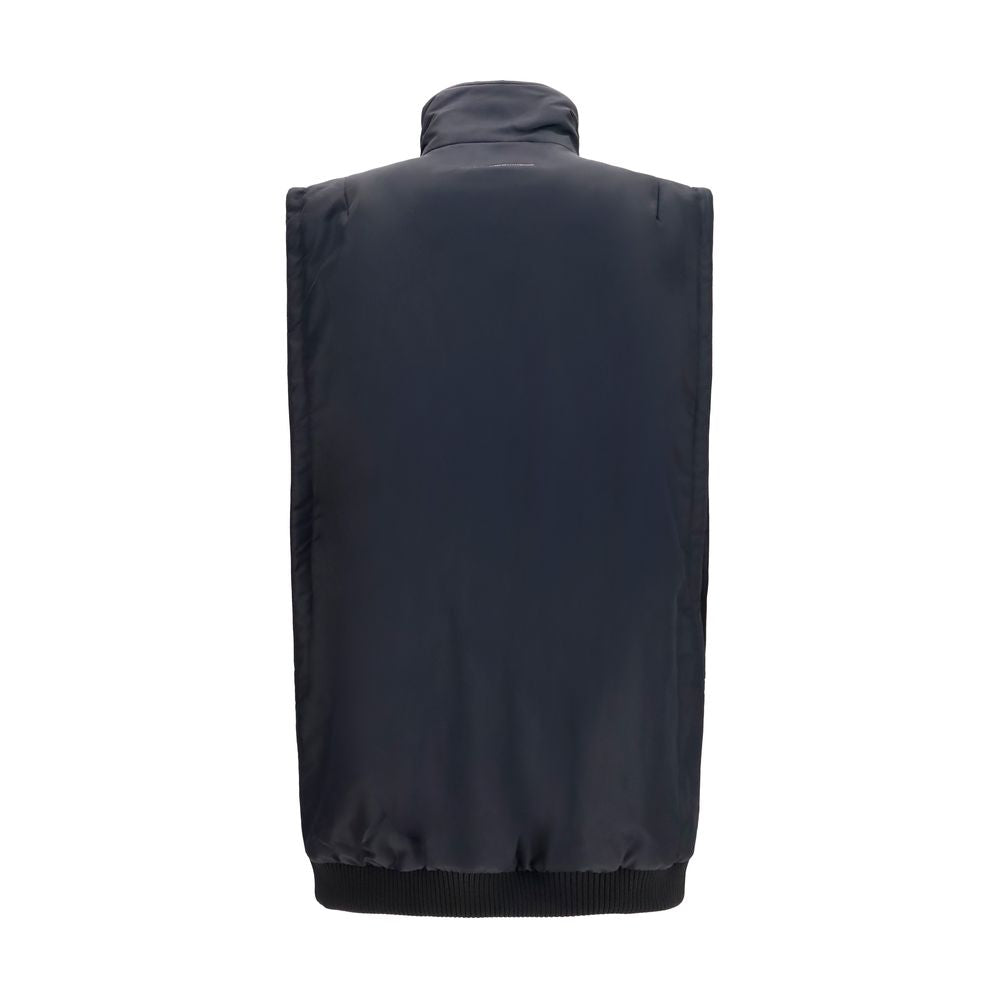 Veste sans manches en polyamide noir MM6