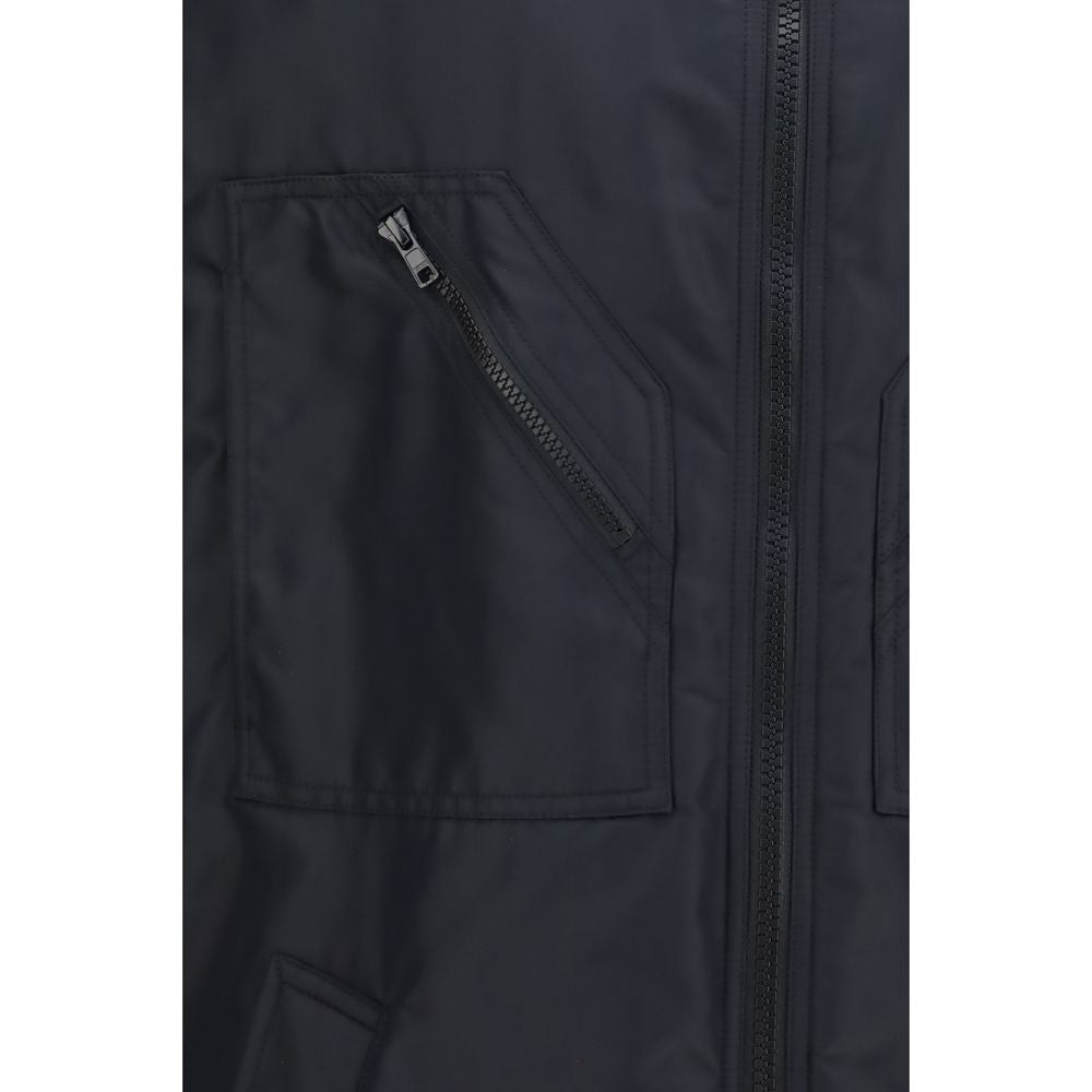 Veste sans manches en polyamide noir MM6