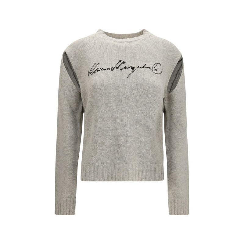 Sweat-shirt MM6 en laine grise Oves Aries