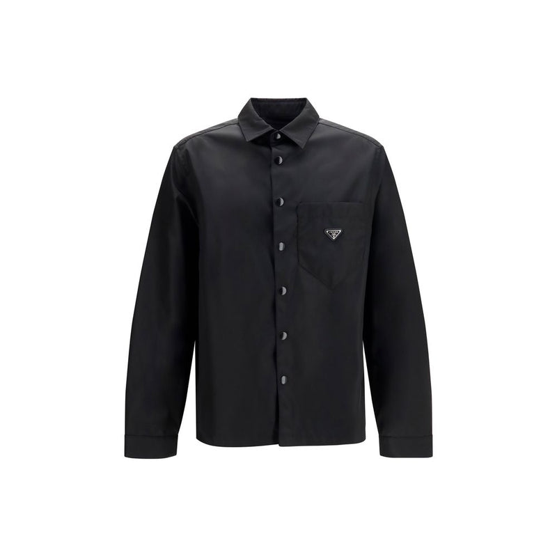 Prada Black Recycled Polyamide Dress Shirt