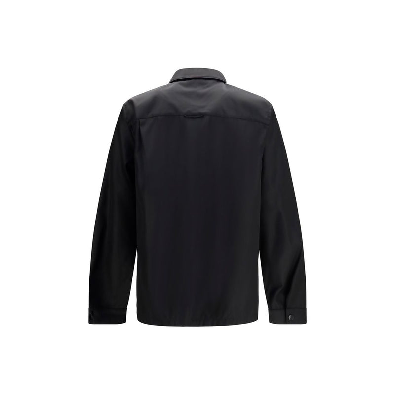 Prada Black Recycled Polyamide Dress Shirt