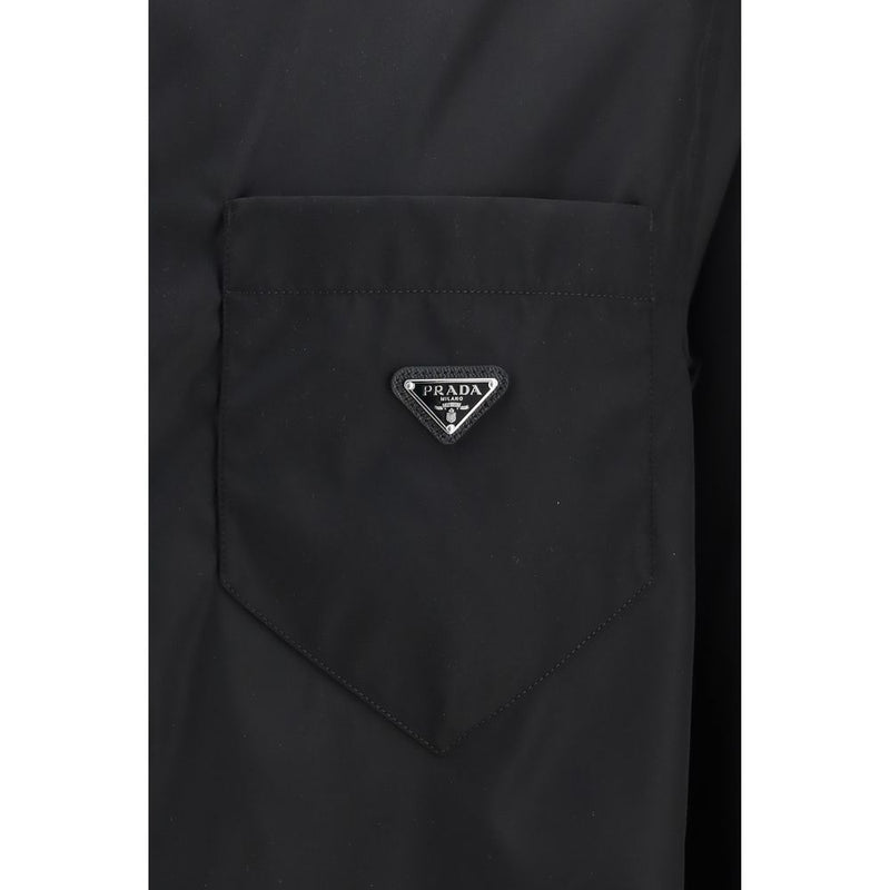 Prada Black Recycled Polyamide Dress Shirt