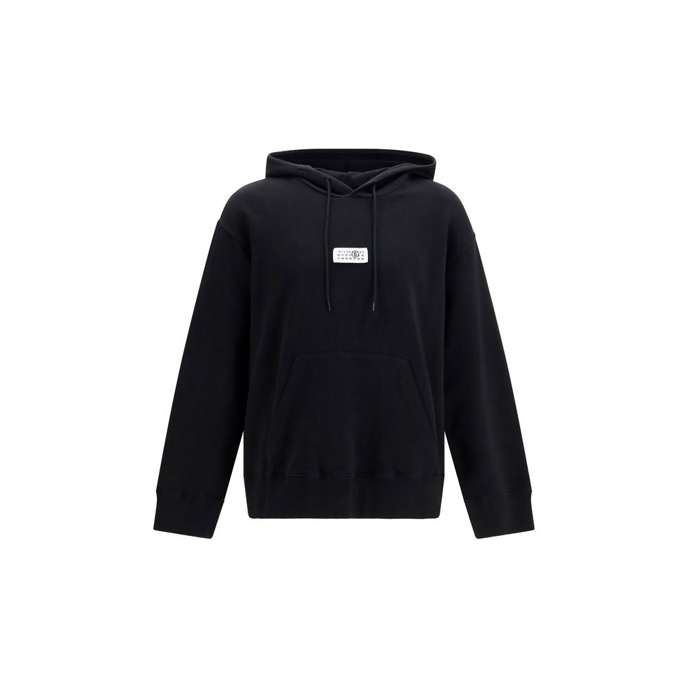 MM6 Black Cotton Sweatshirt - Contemporary Minimalist Design