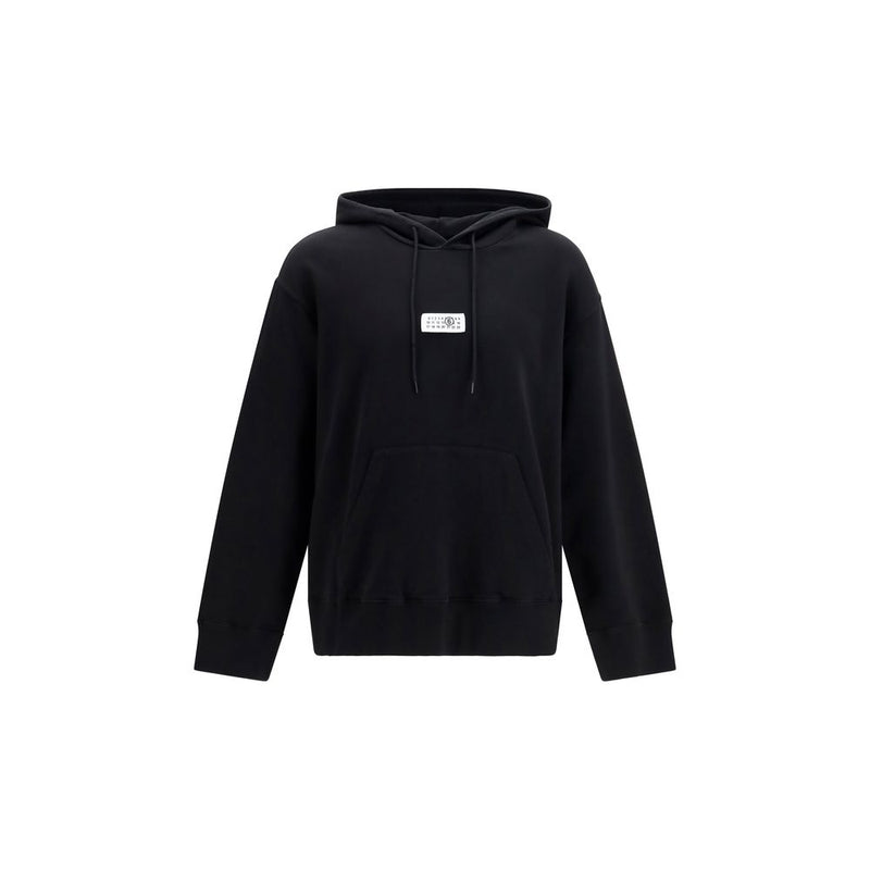 MM6 Black Cotton Sweatshirt - Minimalist Design