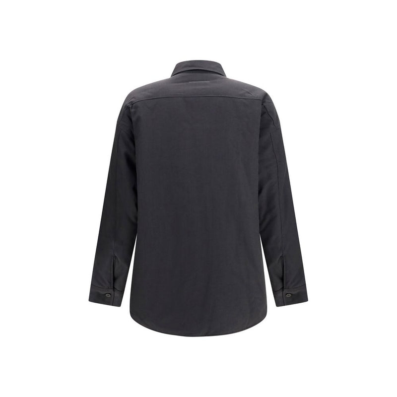 MM6 Gray Wool Oves Aries Shirt - Contemporary Style