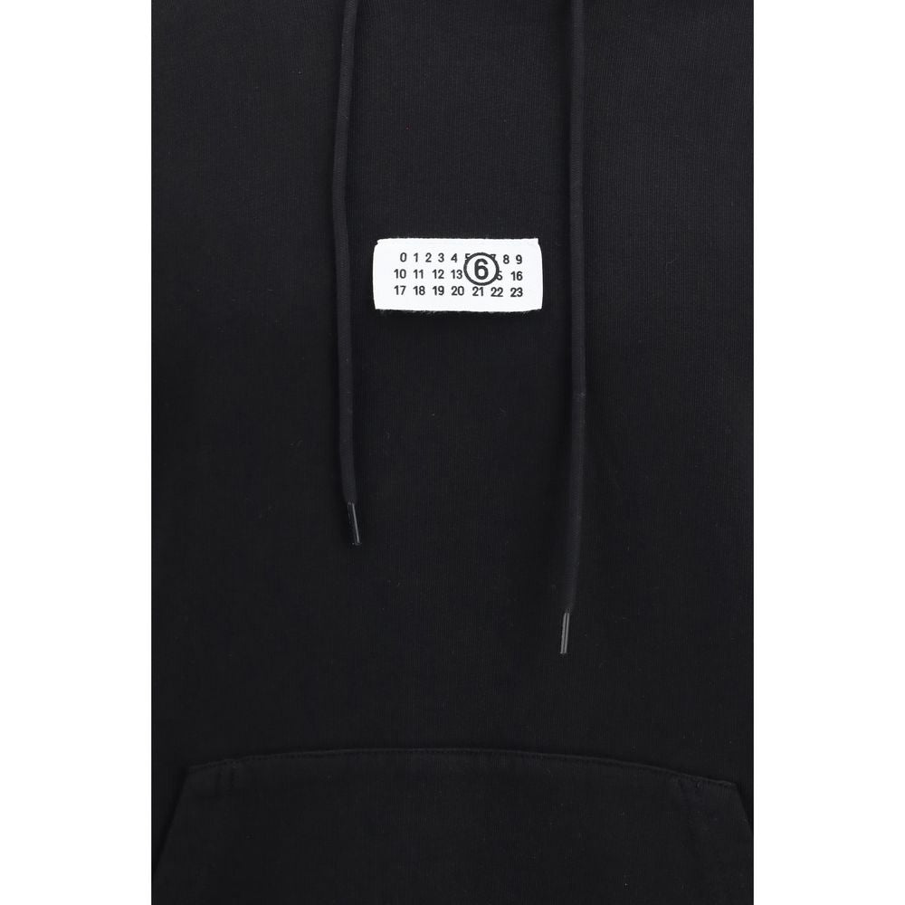 MM6 Black Cotton Sweatshirt - Contemporary Minimalist Design