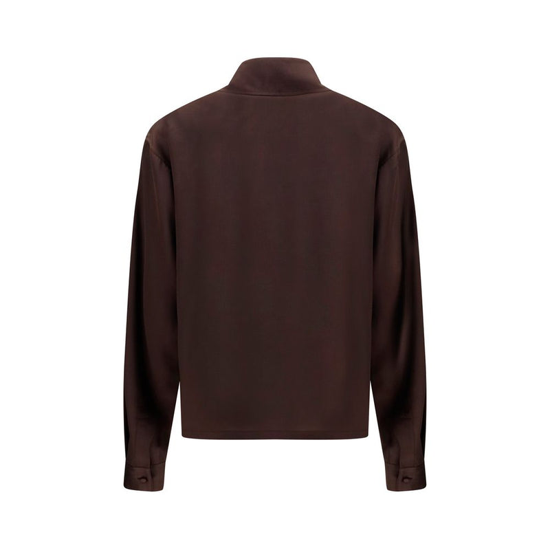 Tom Ford Brown Silk Dress Shirt