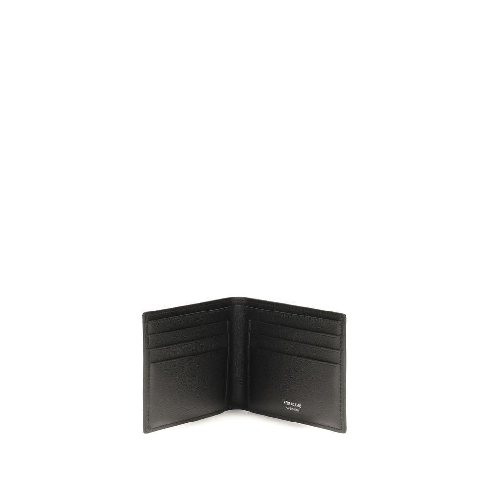Portefeuille Ferragamo Bos Taurus en cuir de veau noir