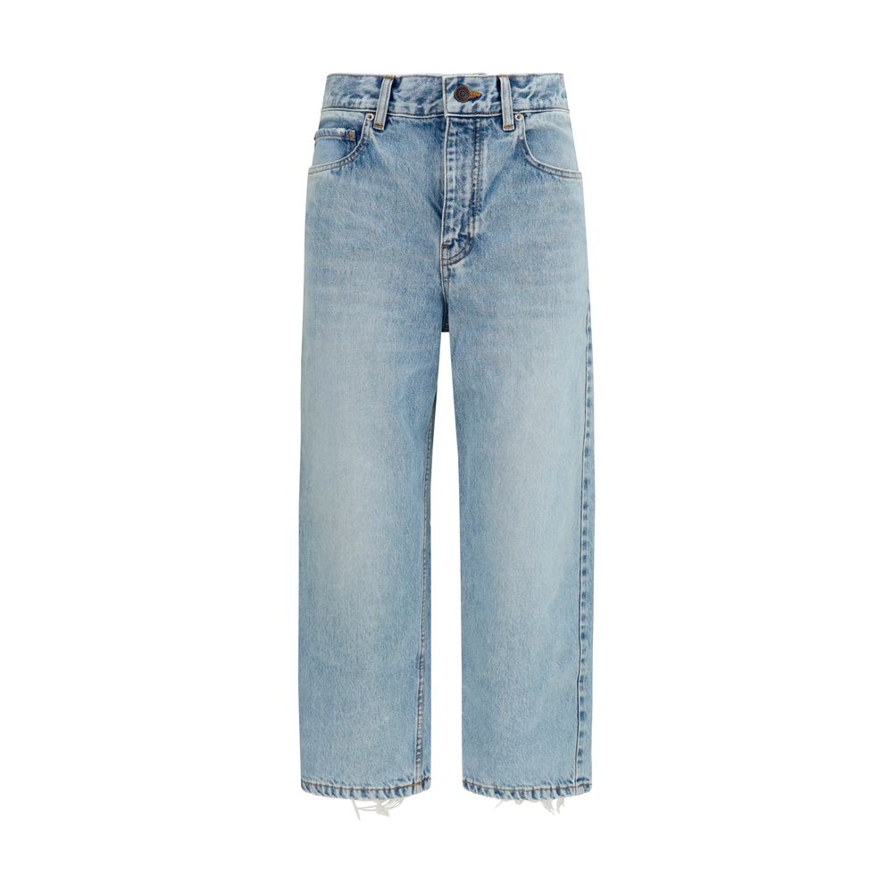 Jean court Balenciaga en coton bleu