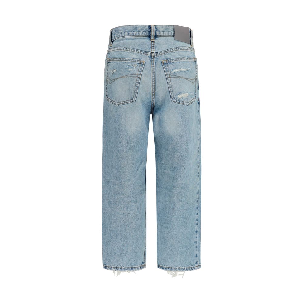 Jean court Balenciaga en coton bleu