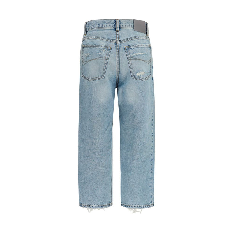Jean court Balenciaga en coton bleu