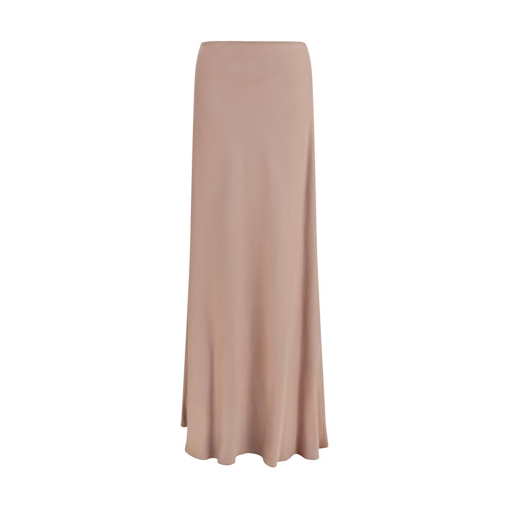 Fabiana Filippi Beige Lyocell Long Skirt - Élégance et Confort
