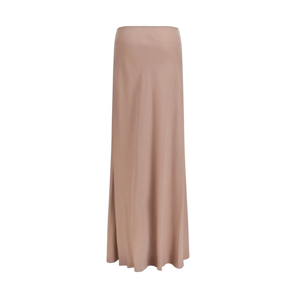 Fabiana Filippi Beige Lyocell Long Skirt - Élégance et Confort