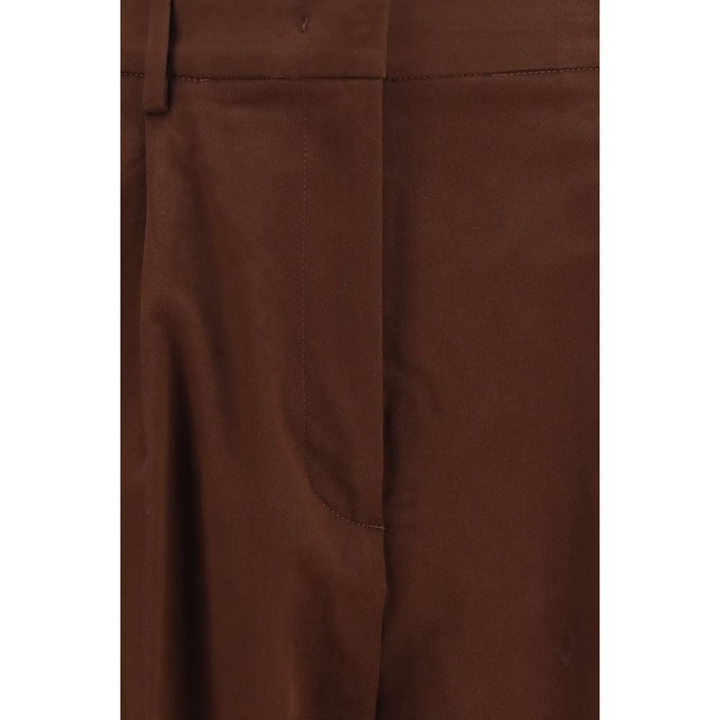 Fabiana Filippi Brown Cotton Casual Pants for Women