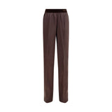 Pantalon décontracté en soie marron Tom Ford