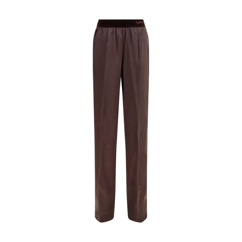 Tom Ford Brown Silk Casual Pants