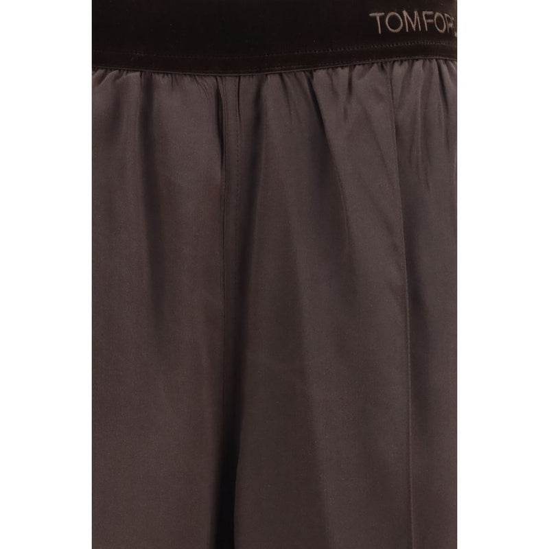 Tom Ford Brown Silk Casual Pants