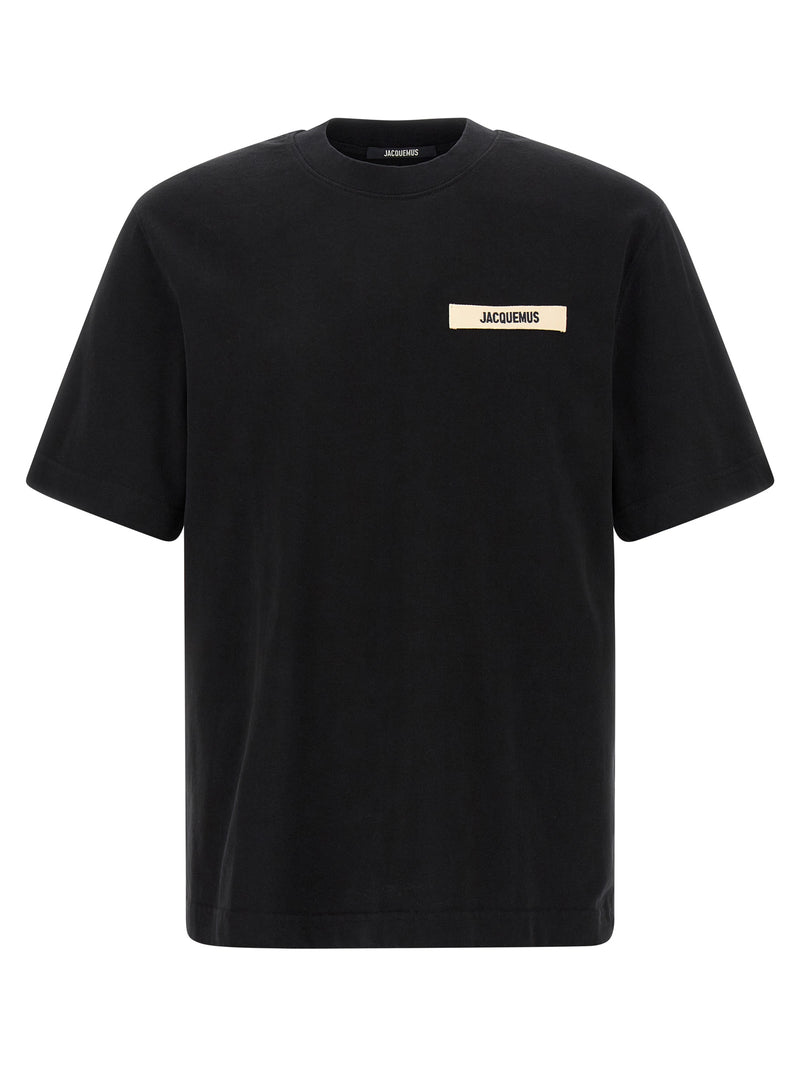 Jacquemus Black Gros Grain Cotton T-Shirt