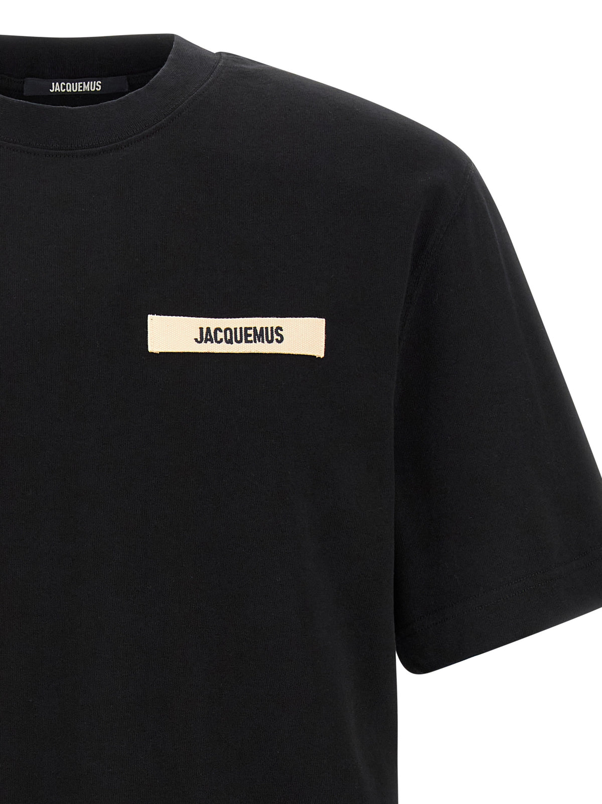 Jacquemus Black Gros Grain Cotton T-Shirt