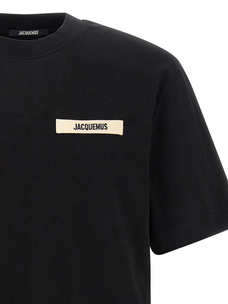 Jacquemus Black Gros Grain Cotton T-Shirt
