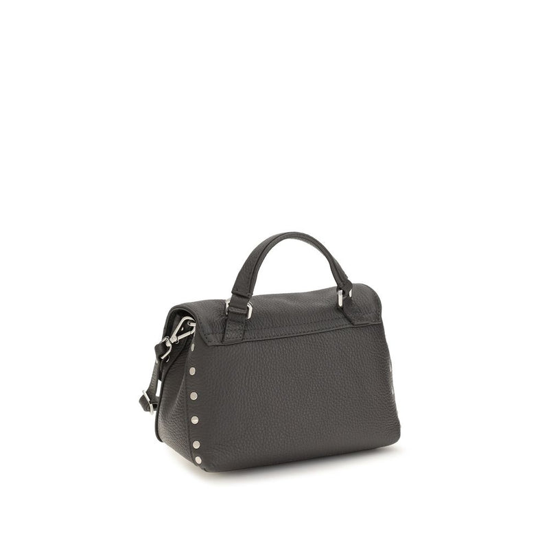 Zanellato Gray Calf Leather Bos Taurus Handbag - Baby Postina Daily