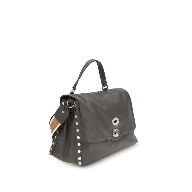 Sac à main Zanellato en cuir de veau gris Bos Taurus