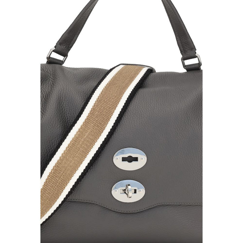 Sac à main Zanellato en cuir de veau gris Bos Taurus