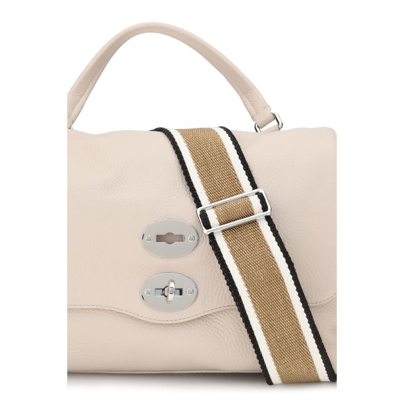 Sac à main Zanellato en cuir de veau beige Bos Taurus